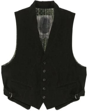 Ziggy Chen Button-Fastening Waistcoat - Black