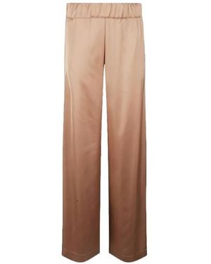 D.exterior Satin-Finish Pants - Natural