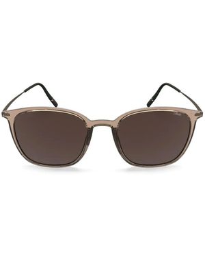 Silhouette Sequoia Square-Frame Sunglasses - Brown