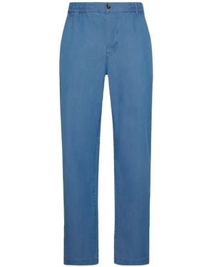 MC2 Saint Barth Calais Belt-Loop Buttoned Trousers - Blue