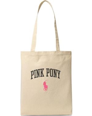 Polo Ralph Lauren Pink Pony ハンドバッグ - ナチュラル