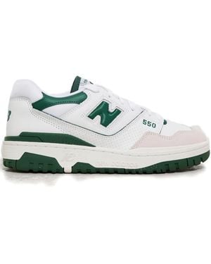 New Balance 550-Trimmed Trainers - White