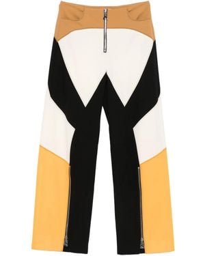 Patrizia Pepe Zip-Up Straight-Leg Trousers - Black