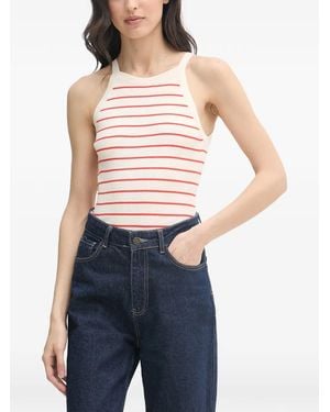 Mos Mosh Mmimanja Caliz Striped Ribbed-Knit Top - Blue