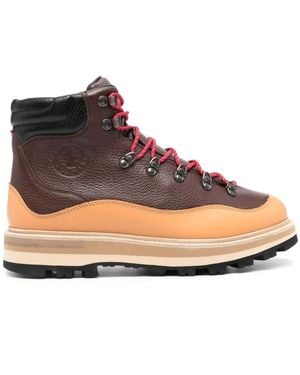 Moncler Tassel Leather Trekking Boots - Brown