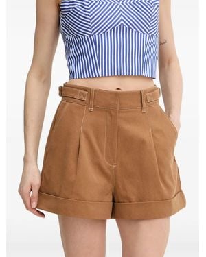 Guess Belted Pleated Shorts - White