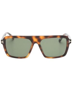 Tom Ford Vicent Tortoiseshell-Effect Sunglasses - Green