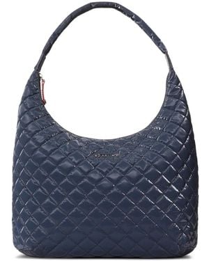 MZ Wallace Metro Large Quilted Shoulder Bag - Blue