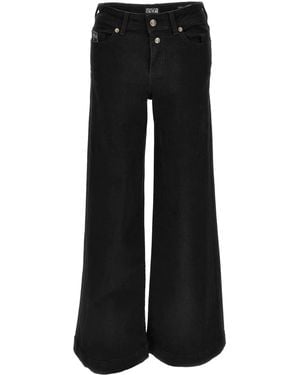 Versace Jeans Couture ワイドジーンズ - ブラック