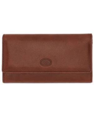 The Bridge Leather Zip-Pocket Wallet - Brown