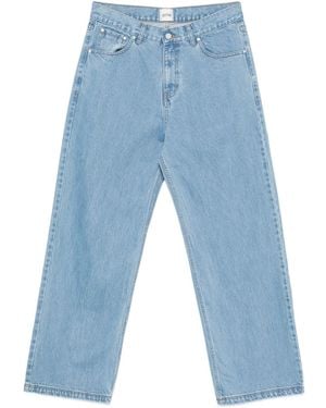 Arte' Light-Wash Straight-Leg Jeans - Blue