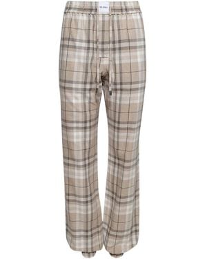 The Attico Checked Lounge Pants - Gray