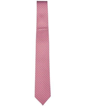 Ferragamo Gancini Silk Tie - Pink