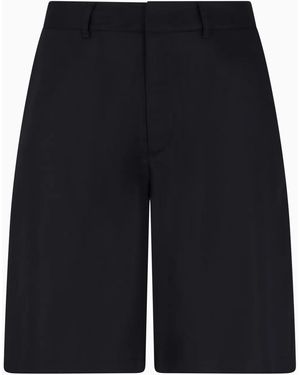 ARMANI EXCHANGE Logo-Plaque Shorts - Blue