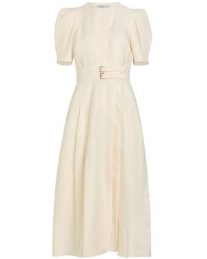 Gabriela Hearst Kleid Mit Puffärmeln - Weiß
