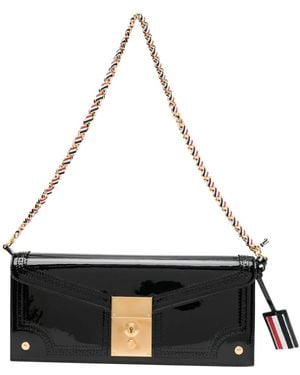 Thom Browne Clip-Lock Fastening Shoulder Bag - Black
