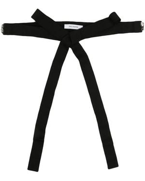 Dice Kayek Stud-Embellished Tie-Fastening Belt - Black