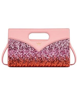 MCM Diamond Clutch - Pink