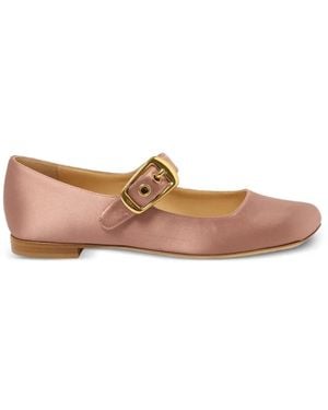 Chloé Polly Buckle-Strap Ballet Flats - Brown