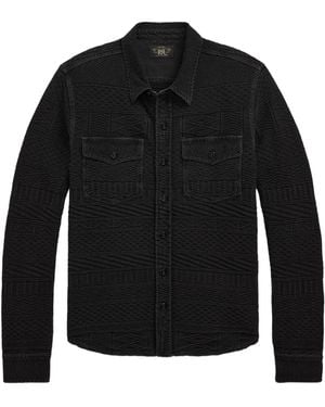 RRL Julius Hemd Mit Jacquardmuster - Schwarz