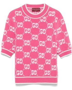 Gucci GGジャカード セーター - ピンク