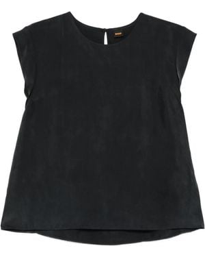 BOSS Round-Neck Top - Black