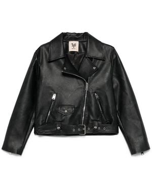 Aniye By Logo-Embellished Biker Jacket - Black