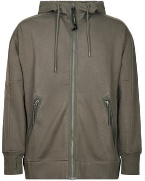 C.P. Company Zip Hooded Sweatshirt - Grey