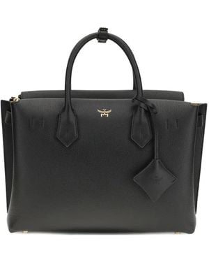 MCM Bolso Shopper Milla Mediano De Piel - Negro
