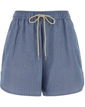 Jacob Cohen Pantalones Cortos Con Cintura Elástica - Azul