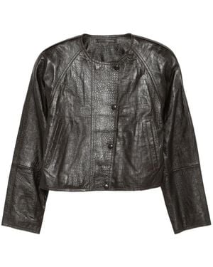 Stand Studio Leather Coat - Grey