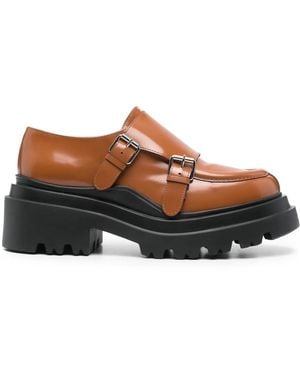Plan C Loafer Mit Schnalle - Braun