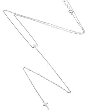Elle Macpherson Cross-Pendant Necklace - White