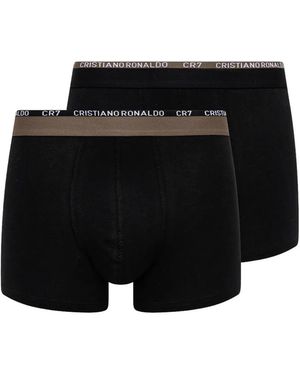 Cristiano Ronaldo CR7 Logo-Waistband Trunks (Set Of Seven) - Black
