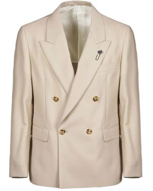 Lardini Double-breasted Blazer - ナチュラル