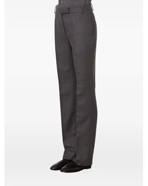 Officine Generale Pantalones Rectos Lenie Con Pinzas - Gris
