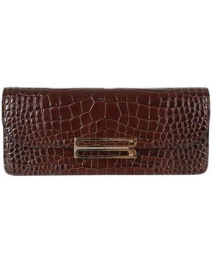 Victoria Beckham Dorian Crocodile-Effect Shoulder Bag - Brown