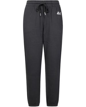 Sun 68 Cotton Fleece Track Trousers - Blue