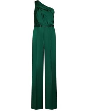 Max Mara Asymmetrical Belt-Detail Jumpsuit - Green