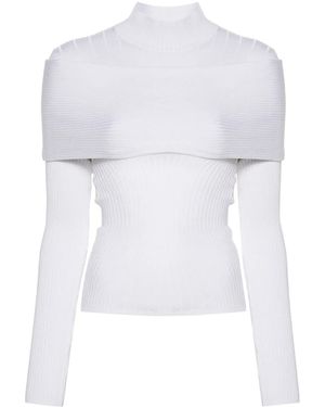 Mugler Haut En Maille - Blanc