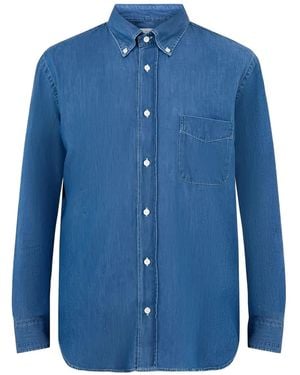 Hartford Camisa con bolsillo en el pecho - Azul