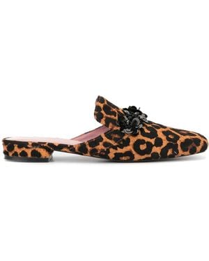 Macgraw Margot Leopard Print Slip-On Loafers - Brown