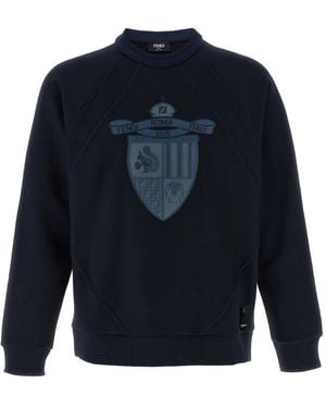 Fendi Felpa Crest - Blu