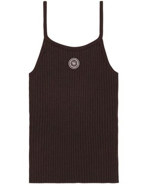 Sporty & Rich Srhwc Ribbed Tank Top - Brown