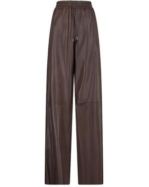 DESA NINETEENSEVENTYTWO Lederhose mit tiefem Ausschnitt - Braun