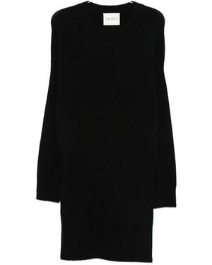 Closed Crew-Neck Knit Midi Dress - Black