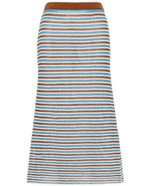 Marni Striped Cotton Crochet Skirt - Grey