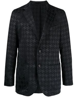 MASTER BUNNY EDITION Jacquard Single-Breasted Blazer - Black