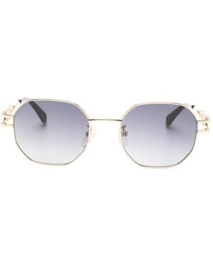Zadig & Voltaire Lunettes De Soleil Wings À Monture Géométrique - White