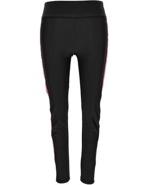 Versace Jeans Couture Embossed-Logo Leggings - Black